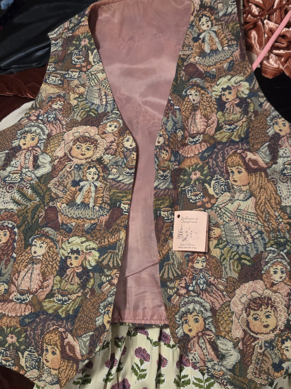 Porcelain Doll Tapestry Vest